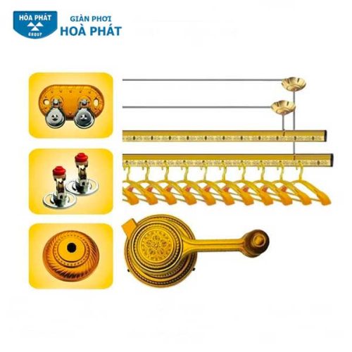 Giàn Phơi Thông Minh Hòa Phát KG-900 Chịu Lực 60Kg, Màu Gold