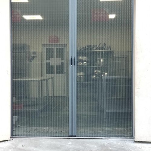 Cửa lưới chống muỗi xếp 2 cánh màu ghi DX 15